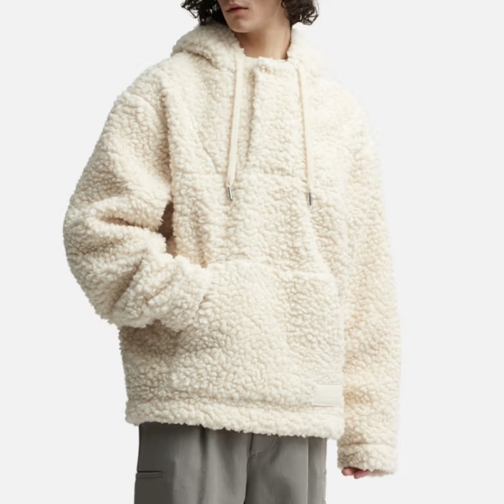 AMI | NWT Faux Shearling Hoodie - Picture 1 of 13